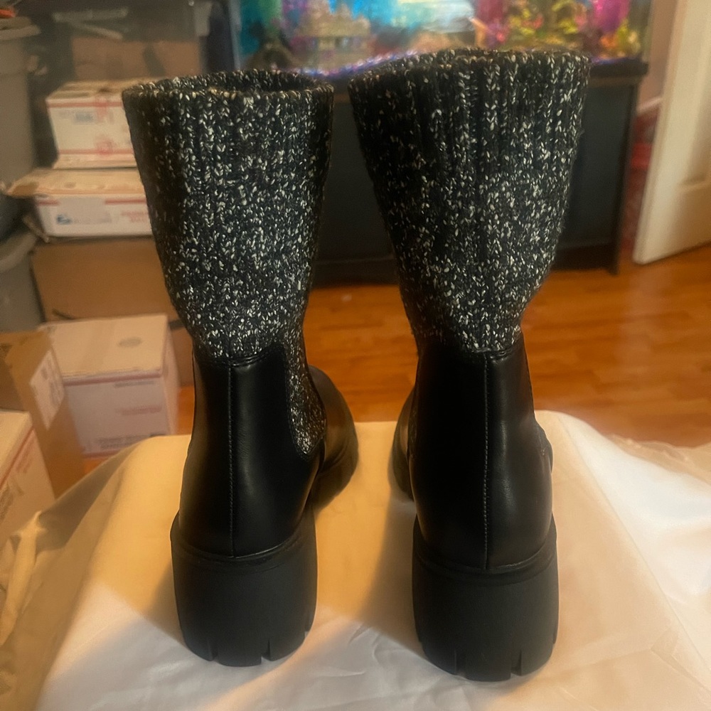 Universal Thread Black Boots Black Euc - image 2